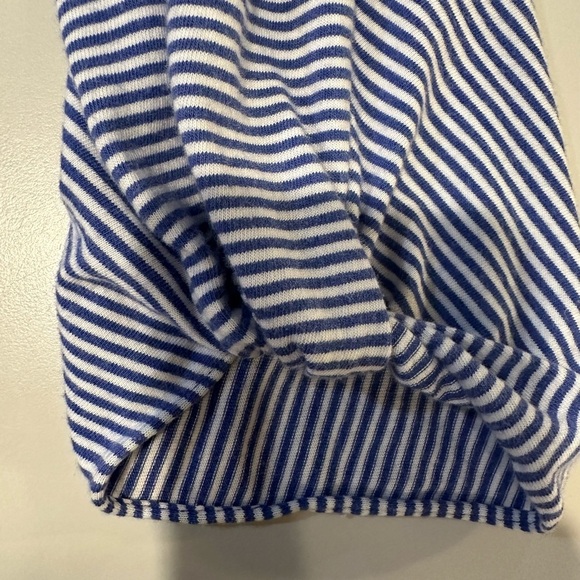 Talbots Blue Striped 3/4 Sleeve Women's Top Size Medium - Picture 7 of 7